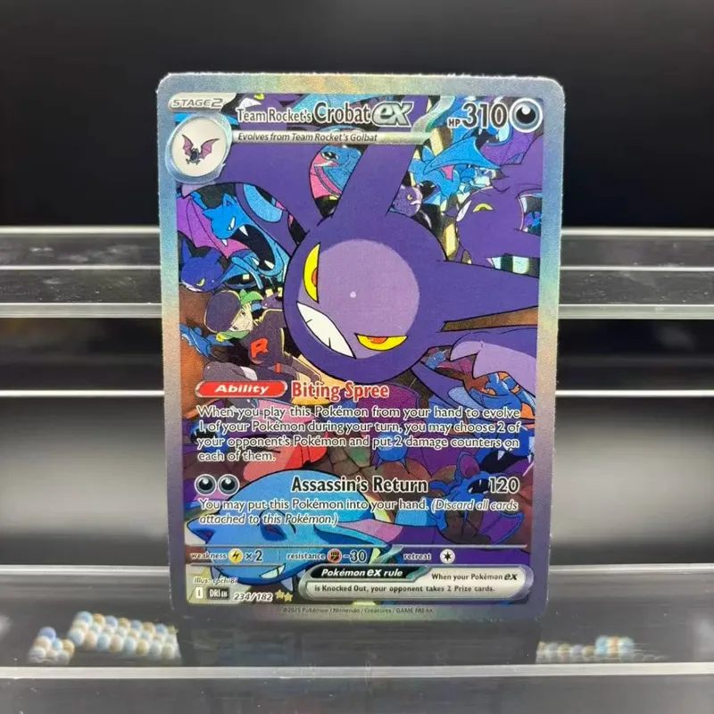 Kad Koleksi DIY Psyduck Salamence Crobat Mewtwo ex EN Buatan Sendiri Kad Tunggal Permainan Klasik Anime Kad Hadiah Mainan — image 27