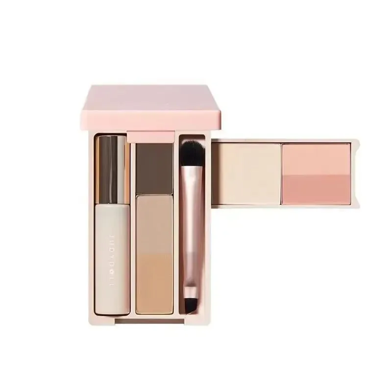 Judydoll Travel แผ่นที่ครอบคลุม Mini Grooming Blush Plate แต่งหน้าแบบบูรณาการสะดวกปาล์มแผ่น — image 5