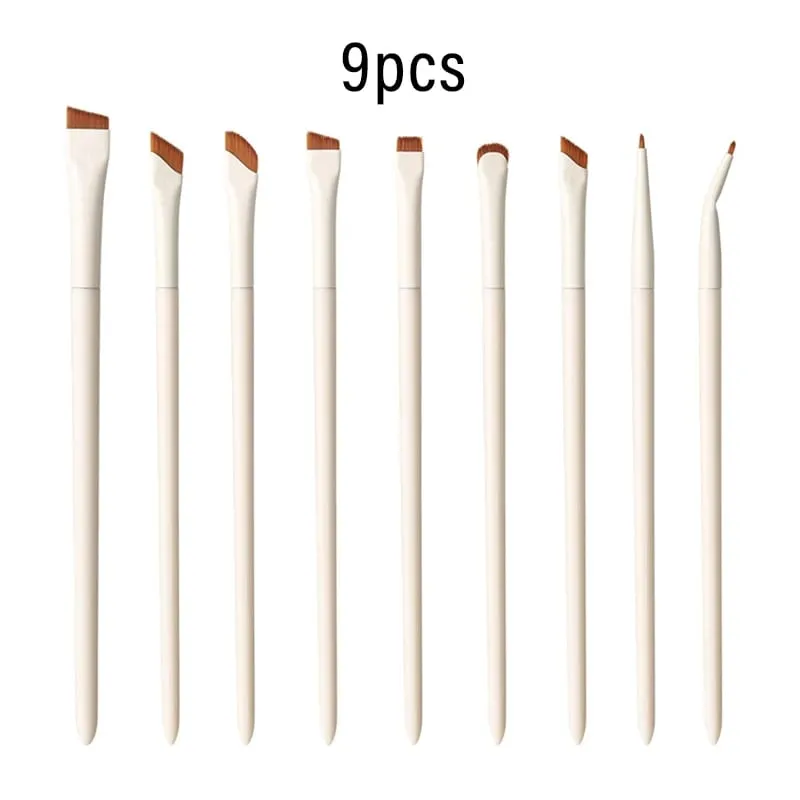 3/7/9 Make-up Kwasten Set Blade Eyeliner Borstel Wenkbrauwborstels Draagbare Fijne Schuine Hoofd Eyeliner Wenkbrauwborstel Make-Up Tool
