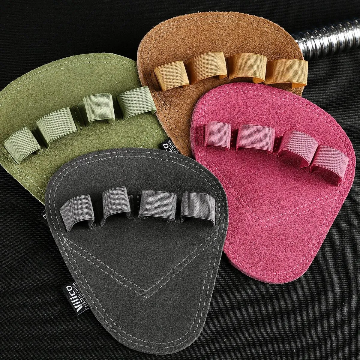 Leather Weight Lifting Training Gloves Palm Protection Women Men Fitness Sports Gymnastics Grips Pull Ups Weightlifting Workout — image 2