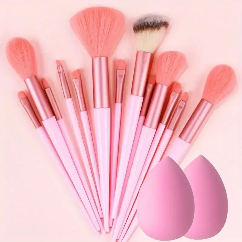 13 ชิ้น Soft Fluffy ชุดแปรงแต่งหน้าสำหรับเครื่องสำอางค์ Foundation Blush Powder อายแชโดว์ Kabuki ผสมฟองน้ำแต่งหน้าไข่ — image 9