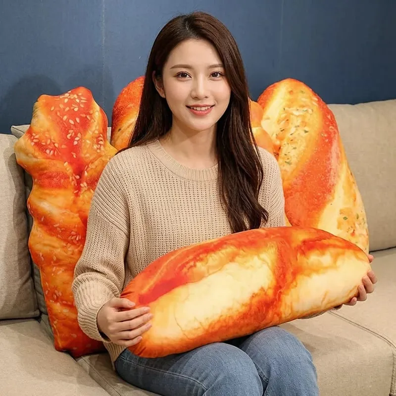 20/50cm Long Bread Pillow Stuffed Like Real Sesame S Cheese Denmark Toast Chopped Green Onion Sleeping Hug Support Leg Gift — image 2