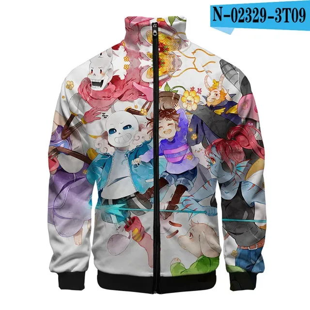 Sang Trọng Phổ Biến Sans Undertale 3D In Hình Dây Kéo Áo Raglan Áo Gió Bé Trai/Bé Gái Thoải Mái Cổ Đứng Áo Áo Khoác — image 32
