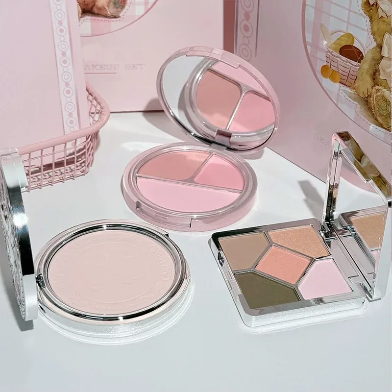 Die 7-teiligen Mehrzweck-Make-up-Sets von ART VALUE enthalten 3 matte Lippenschlamm, 1 gepressten Puder, 1 Rouge, 1 Augenpalette und Halskettenkosmetik — image 2