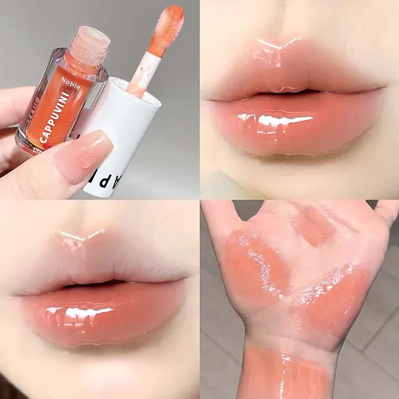 Trasparente Trasparente Grigio Viola Lucidalabbra Idratante Asciugatura Labbra Specchio Smalto per labbra Tinta Plumper Idratante Olio per labbra in cristallo Trucco — image 12