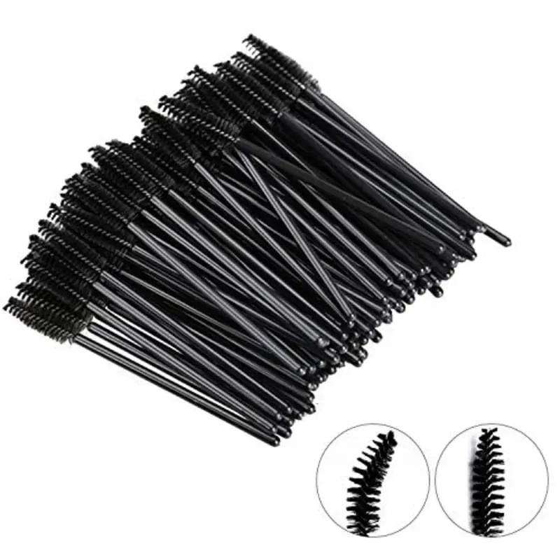 100/300Pcs Disposable Eyelash Mascara Brushes for Eye Lashes Extension Eyebrow and Makeup Lash Spoolies Wands — image 4