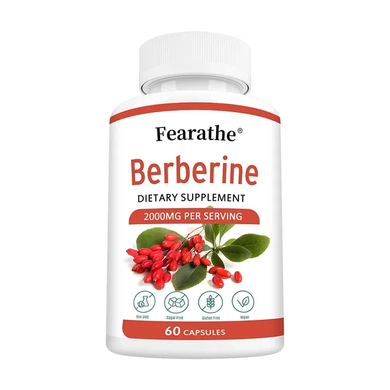 Berberine Capsules 2000mg - Cardiovascular and Digestive Health Balance Liver Health Digestion Non-GMO — image 9
