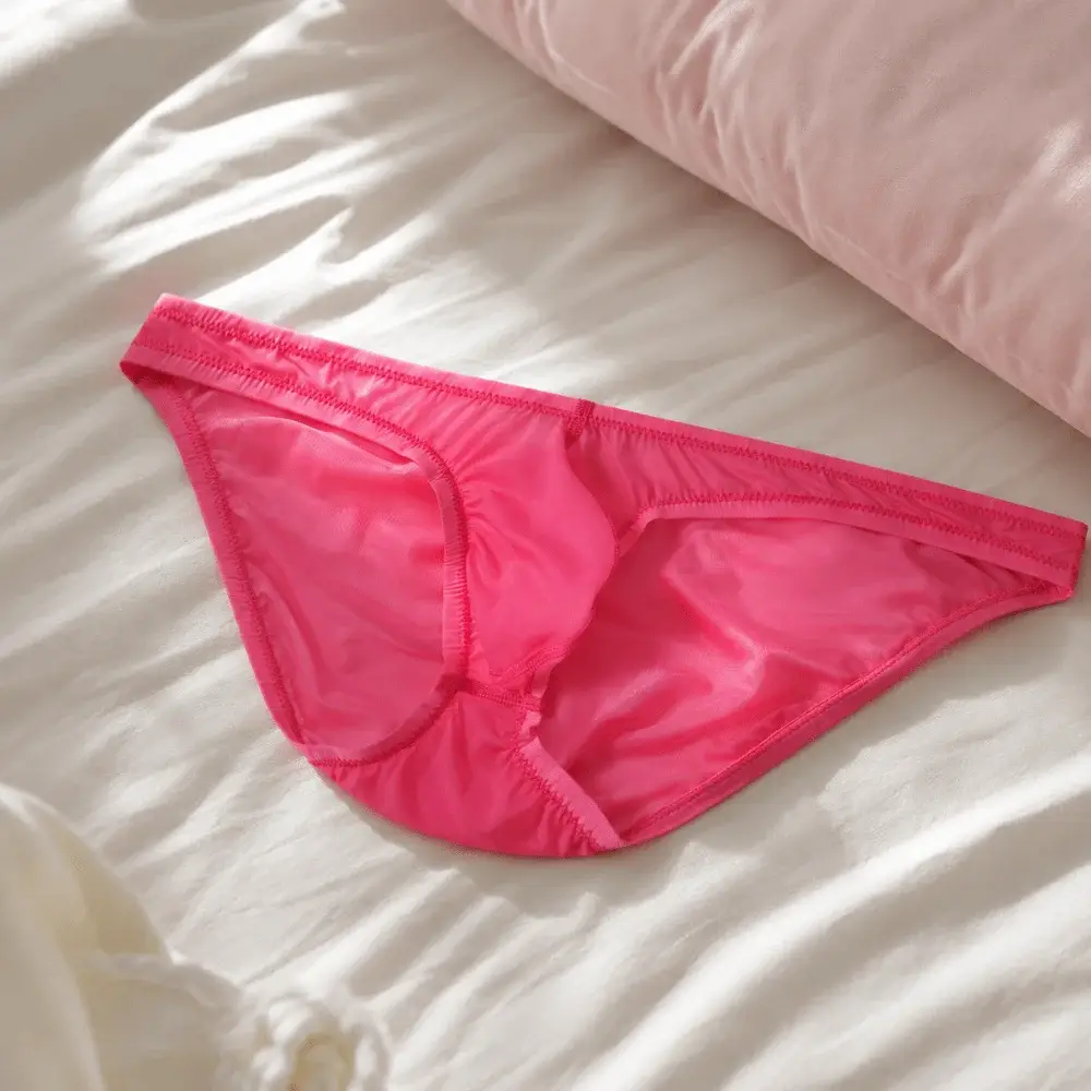 Comfortable Low Waist Ice Silk Briefs Transparent Lingerie Bikini Briefs Mesh Ultra-Thin Men's Triangle Panties Youth — image 12