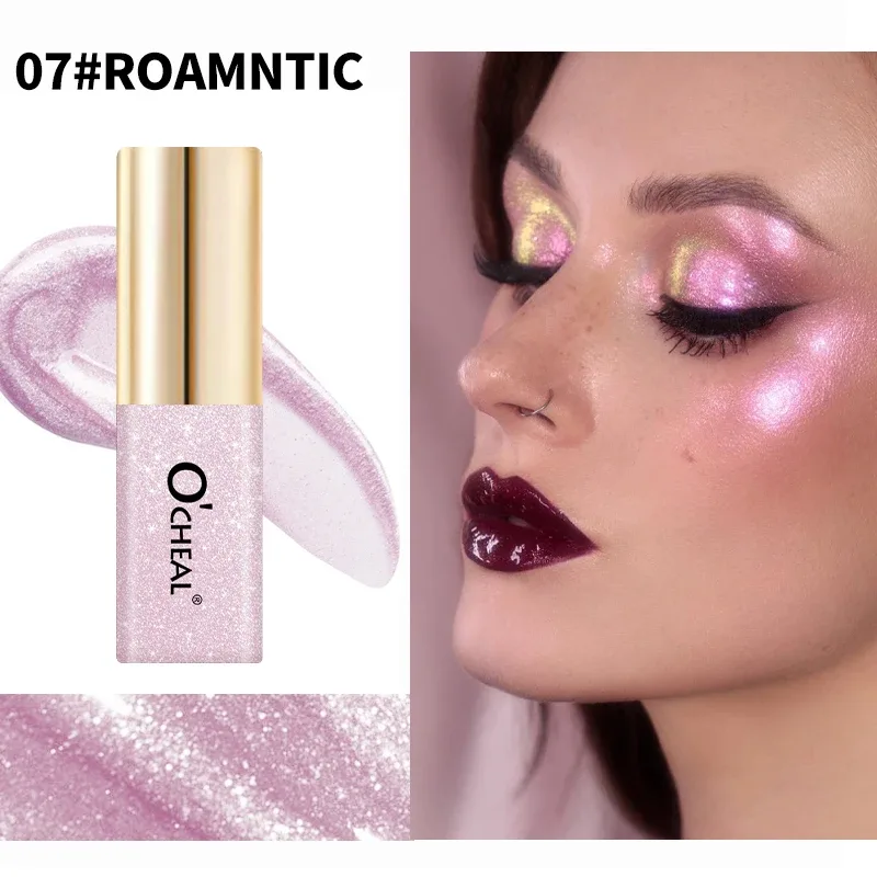 O'cheal líquido sombra de olho pescoço diamantes brilhante à prova dwaterproof água encantador bicho da seda brilho maquiagem dos olhos cosméticos glitter altamente pigmentado — image 13