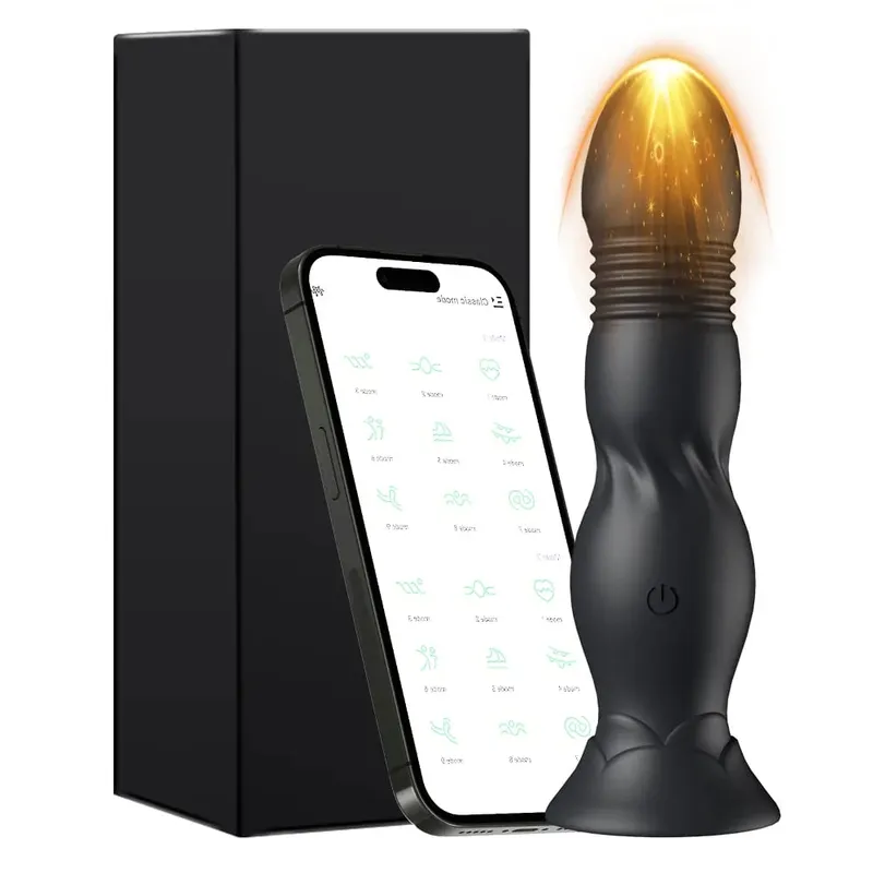 Masajeador de próstata con Control inalámbrico de campo de lujo, vibrador telescópico, tapón Anal para hombres, consolador, adultos, Juguetes sexuales para mujeres, hombres y Gay
