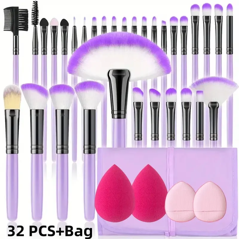 Nyt 10/32 STK Makeup Børster Sæt Soft Fluffy Powder Foundation Contour Blush Concealer Øjenskygge Blending Highlighter Beauty Tool — image 1