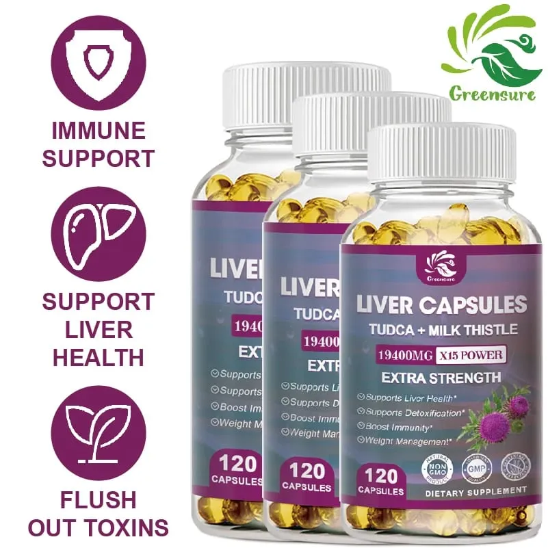 Greensure Organic Milk Thistle Extract Capsule | Dandelion | Artichoke Extract | Beet Root | - 60/120 Capsules — image 1