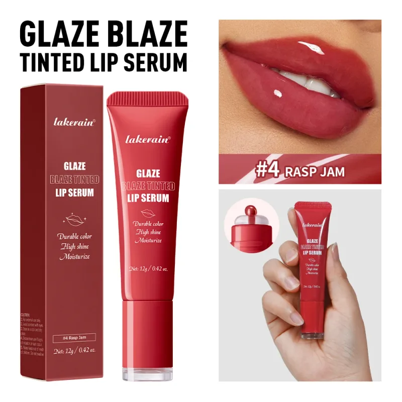 Siero per labbra colorato Smalto Idratante Alta brillantezza Colore duraturo Idratante Cura delle labbra Dewy Peachy Trattamento labbra non appiccicoso Trucco morbido — image 11