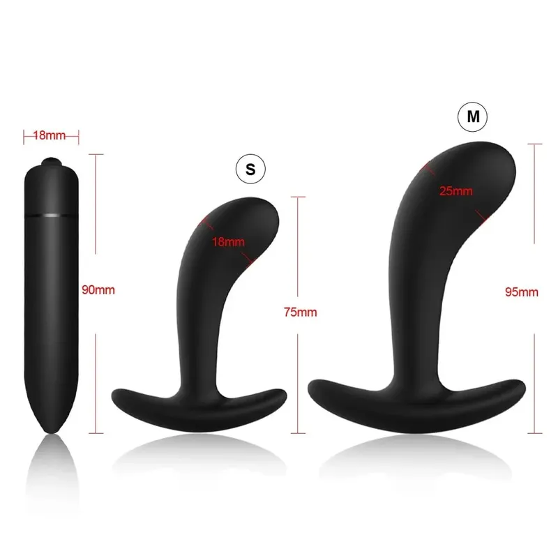 4 adet acemi silikon Butt Plug Anal Plug erkekler için prostat masaj aleti eşcinsel Mini Anal kurşun vibratör seks oyuncak erkekler kadınlar için
