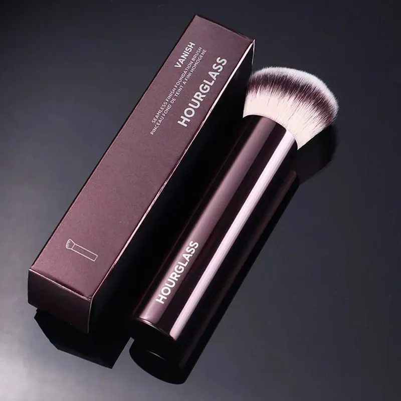 1pc Hourglass Powder Contour Berus solek Pemerah Pipi Bedak Berus solek pemegang logam Concealer Bronzer high end dengan kotak — image 9