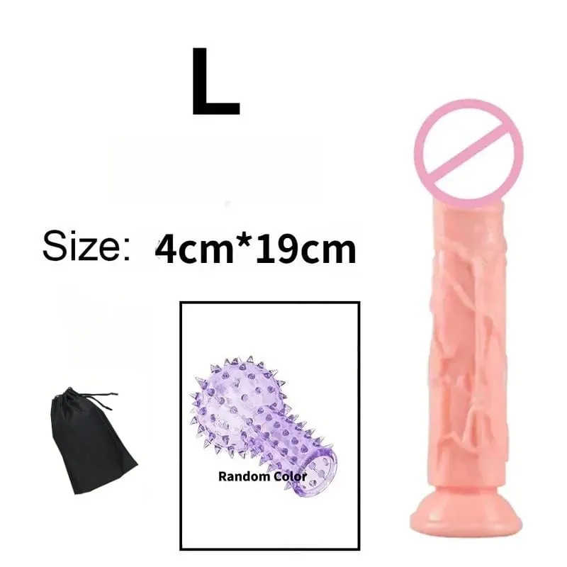 저렴한 현실적인 5 크기 엉덩이 플러그 딜도 남자 여자 남근 흡입 컵 항문 섹스 토이 게이 흡입 컵 빅 딕 질내 사정 — image 14