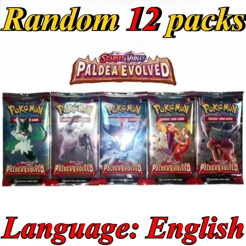 10 pacchetti di carte Pokémon Stelle luminose 151 evoluzioni prismatiche PALDEAN FATES Regalo di carte di transazione di battaglia di rinforzo inglese — image 14