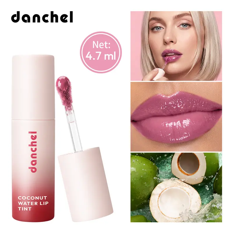 น้ำมะพร้าว Lip Tint Long-Lasting Hydration Flawless สีเคลือบเงาไม่เหนียวเหนอะหนะกันน้ำ Smudge-Resistant Lip Tint — image 2