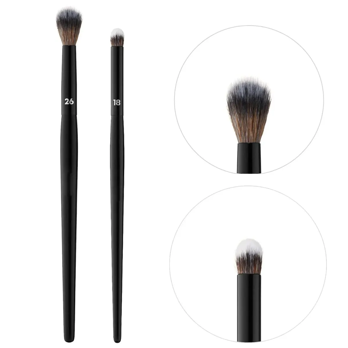 PRO Black Eye Crease Shadow Brushes 18 26 Hochwertige weiche synthetische Blending Cosmetics Beauty-Pinselwerkzeuge — image 1