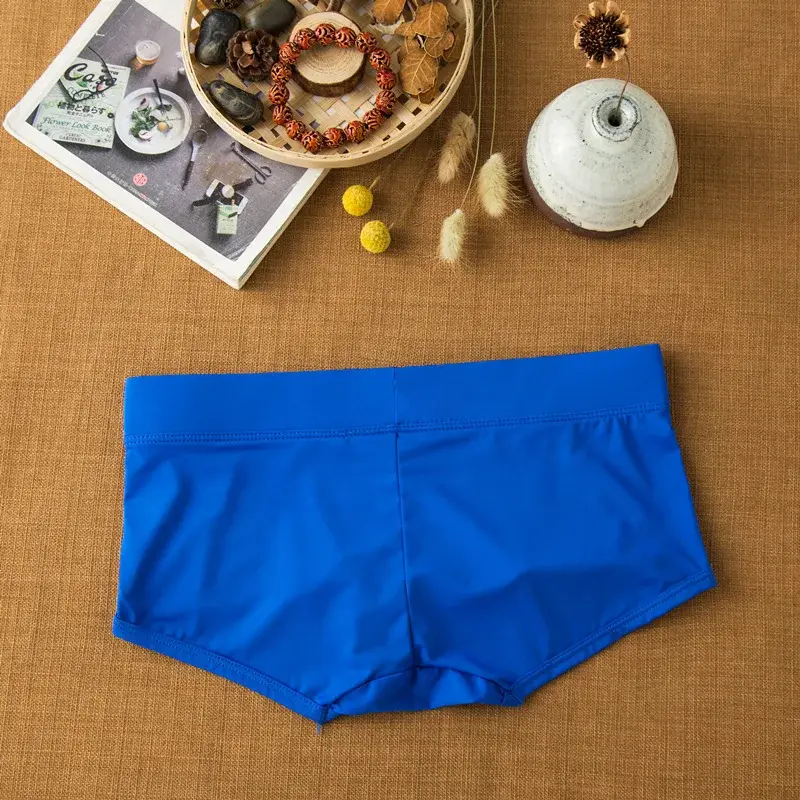 Ropa interior de seda de leche de ángulo plano para hombre, bóxers de talle bajo, cómodos y agradables para la piel, transpirables, suaves como la seda, de secado rápido — image 8