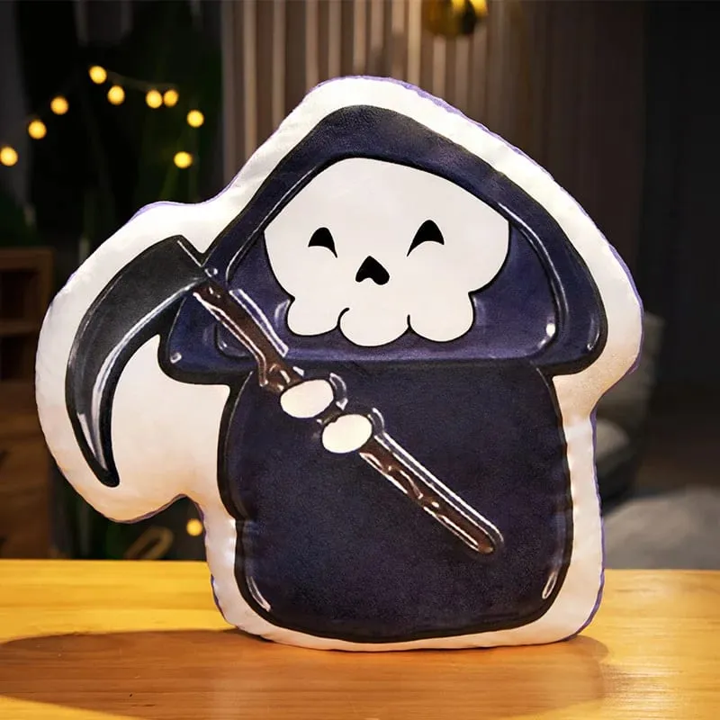 Oreiller doux amusant, fantôme de citrouille, elfes mignons, squelette de mort, chat foncé, décoration de maison Halloween, coussin de canapé, jouets de sieste, 30CM — image 15