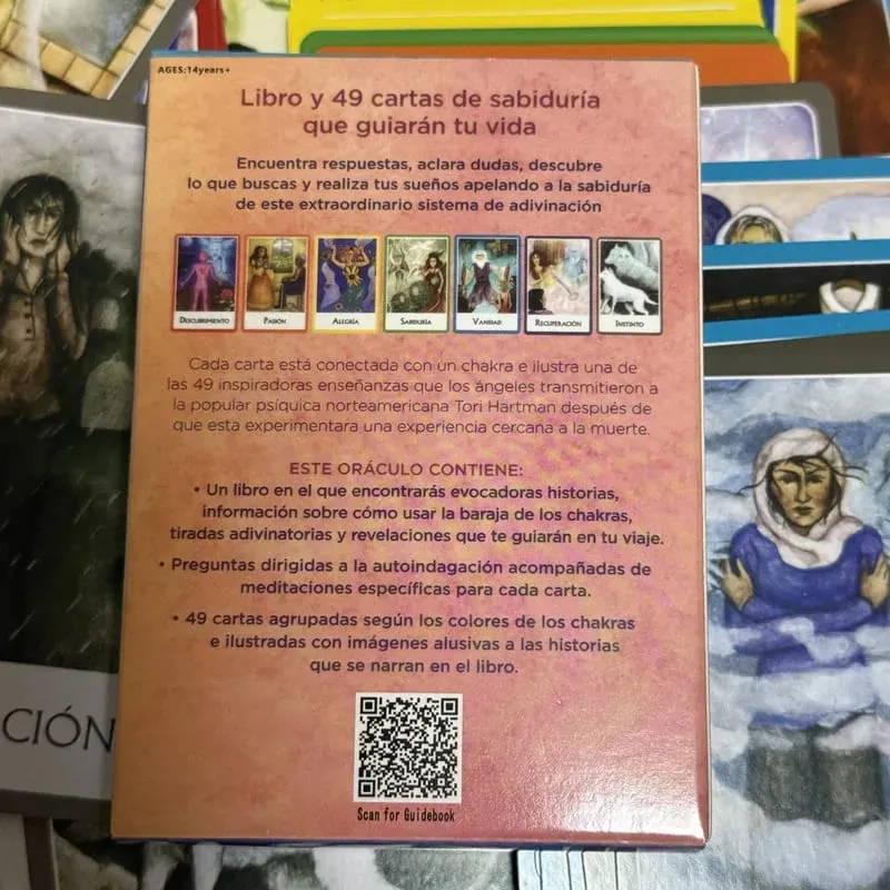Chakra Oráculo De Los Chakra Kad Oracle 49 Dek 10.4*7.4cm Versi Sepanyol Nasib Ramalan Papan Tarot Bermain Permainan — image 5