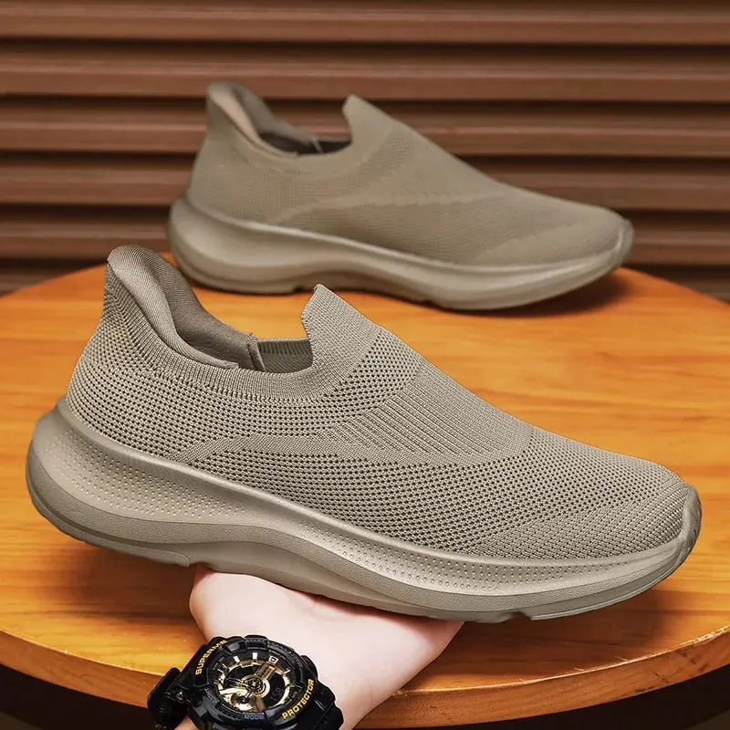 Zapatos transpirables de punto con plataforma para caminar, zapatillas deportivas ligeras con cojín antideslizante, zapatillas informales para hombres y mujeres de alta calidad — image 4