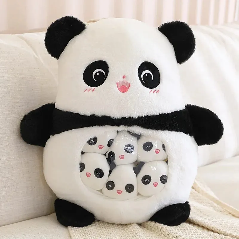 Petits jouets à l'intérieur, 6 pièces, mignon Panda Koala lapin dinosaure animaux de dessin animé, oreiller en peluche doux, coussin de canapé en peluche, oreiller de décoration intérieure — image 8