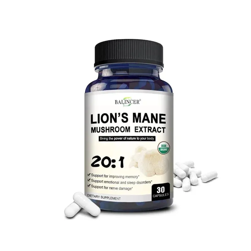 Lion's Mane Mushroom Capsules - Strengthens The Brain Memory and Cognition Improves Mood and Sleep Quality Supplements — image 8