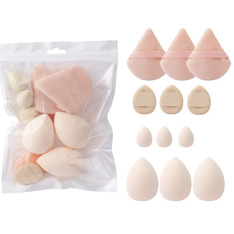 Ensemble d'éponges de maquillage douces et polyvalentes, 4Types d'outils de beauté, bouffantes de cosmétiques, sèches et humides, double usage, pour fond de teint, 12 pièces — image 3