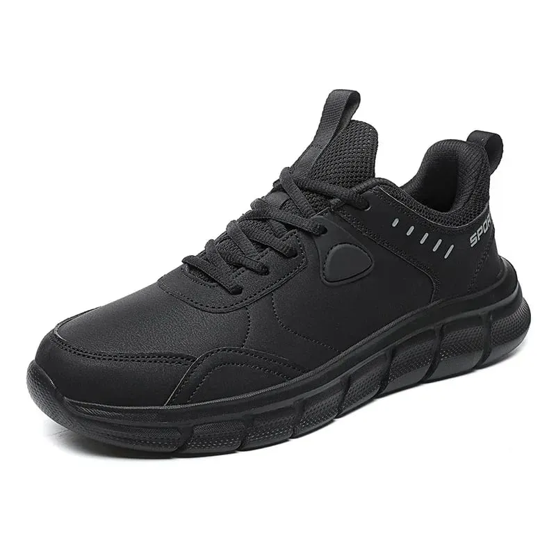 Zapatos de trabajo impermeables para hombre, zapatillas ligeras, cómodas, antideslizantes, que absorben los golpes, tenis informales para exteriores, zapatos de moda