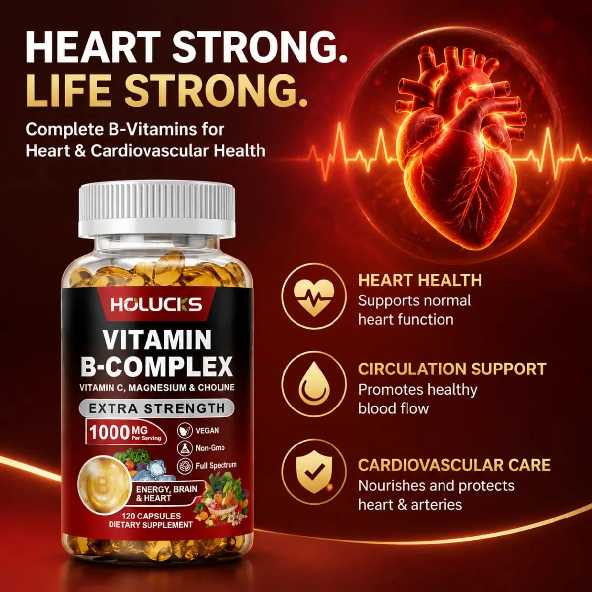 Suplemen Vitamin B Kompleks Yimiduk Premium dengan Biotin & Folat untuk Menggalakkan Kulit Rambut yang Sihat & Keseimbangan Hormon Vegan — image 5