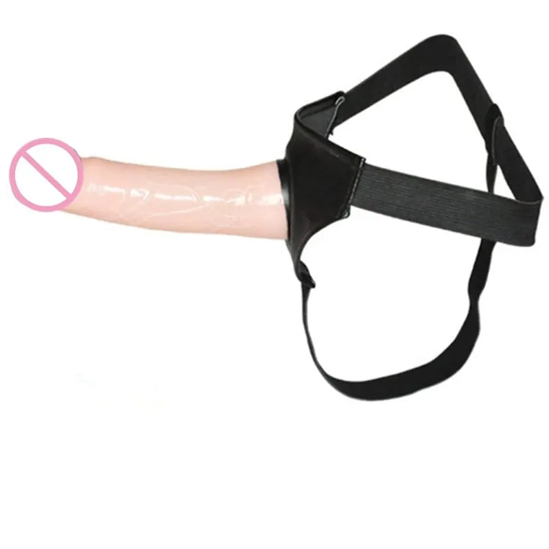 Strap on Dildo Reuseable Lesbian Anal Dildo Enlarge Cock Erection Elastic Harness Impotence ED Penis Couples Dick Sex Toy Adult — image 2
