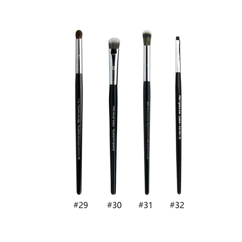 4 stk/sæt Pro Allover øjenskygge makeup børster Læbebryn Precision Concealer Blending Kuppelformet krøllet Smudge Highlight Make Up Brush — image 21