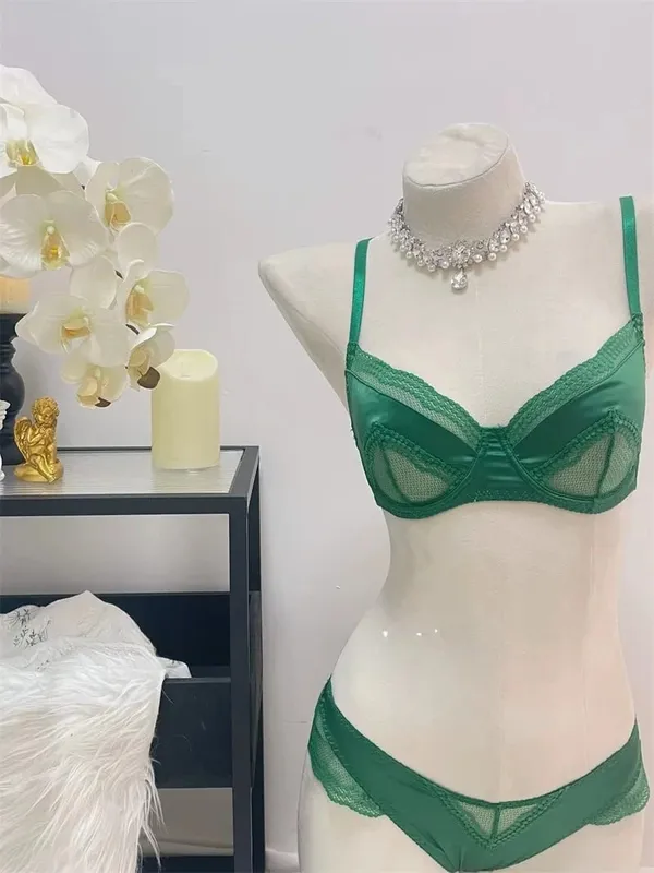 Wanita Satin Lace Underwire Bra 32-38AB Ultra Nipis Minimizer Bra Sisi Sokongan Anti Sag Mengumpul Payudara Pakaian Dalam Perancis — image 12