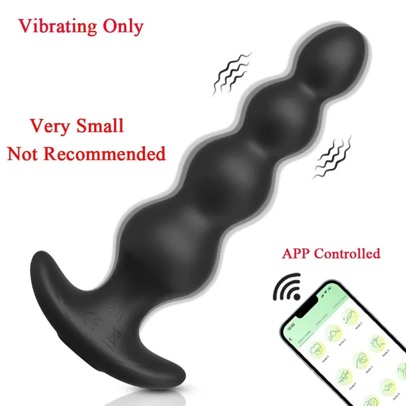 Stießen Anal Plug Vibrator Anal Perlen Männlichen Prostata-massagegerät Teleskop Vibrierender Butt Plug Stimulator Sex Spielzeug für Frauen Männer