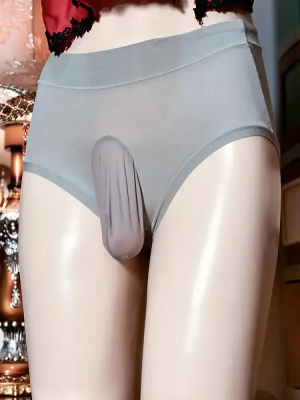 Homens sheer ver através brilhante g-string sissy u convexo bolsa tanga respirável roupa interior bainha cuecas unisex alta elástica mais sexy — image 30