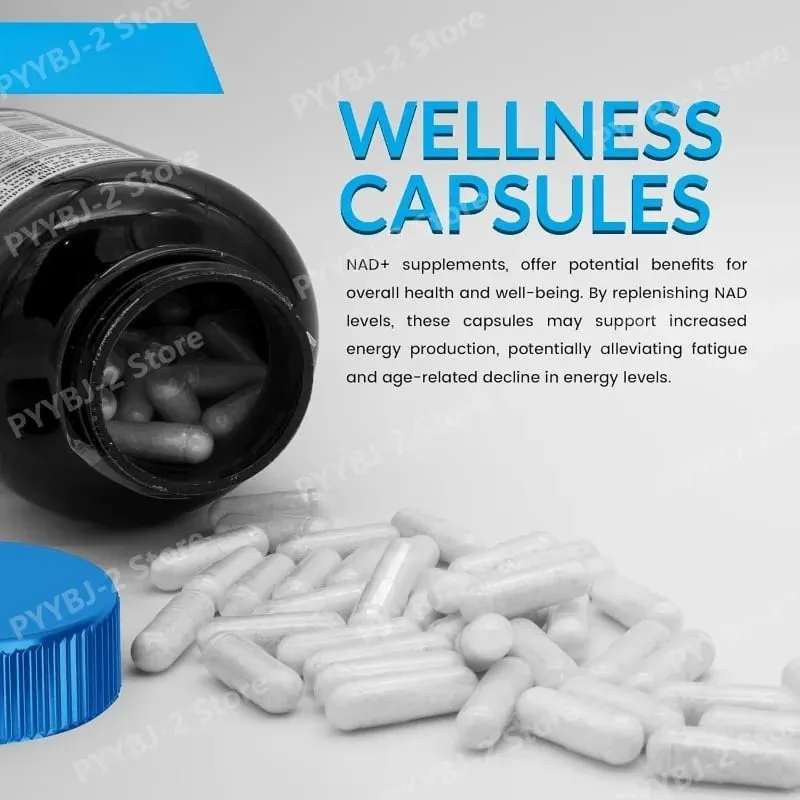 NAD + แคปซูลพร้อม Resveratrol สมุนไพรต้านอนุมูลอิสระอาหารเสริมสนับสนุน Cellular Health Energy & Anti Aging สำหรับผู้หญิงผู้ชาย 90 ชิ้น — image 5