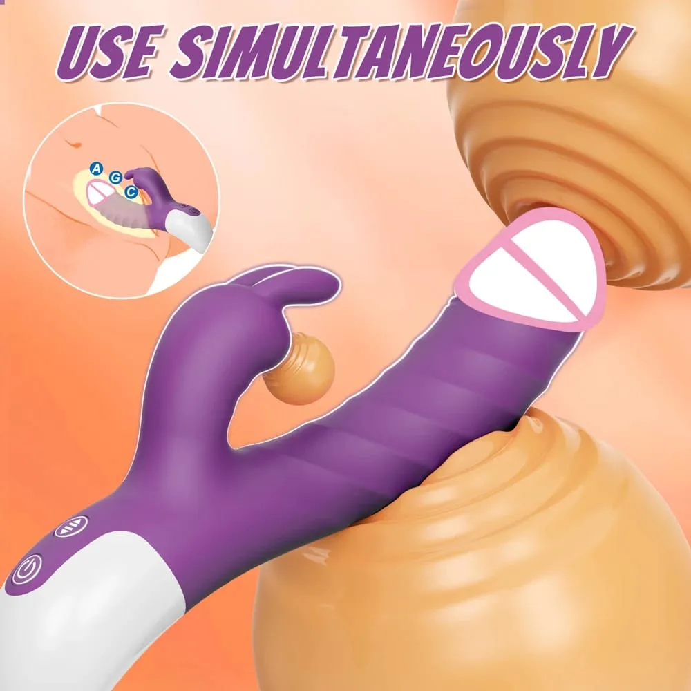 Giocattolo del sesso per le donne, vibratore del coniglio spinto per le donne, vibratore Dlido della vagina, stimolatore del clitoride del punto G, masturbazione femminile — image 4