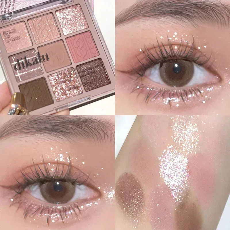 9-Izgara Göz Farı Paleti Glitter Sedefli Mat Akrilik Şeffaf Göz Farı Makyaj Uzun Ömürlü Kadın Güzellik Kozmetik 1 PC — image 21