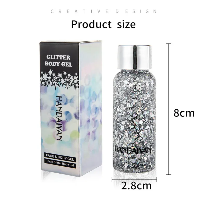 Eye Glitter Body Face Glitter Gel Art Waterproof High Gloss Shine Glitter Multifunctional Makeup Painting Brighten Stage Makeup