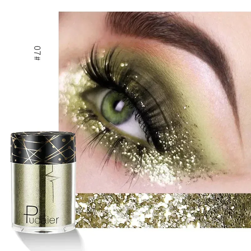 Ny Glitter Øjenskygge Professionel Makeup Monokrom skinnende Øjenskygge Pailletter Universal Party Cosmetic — image 14