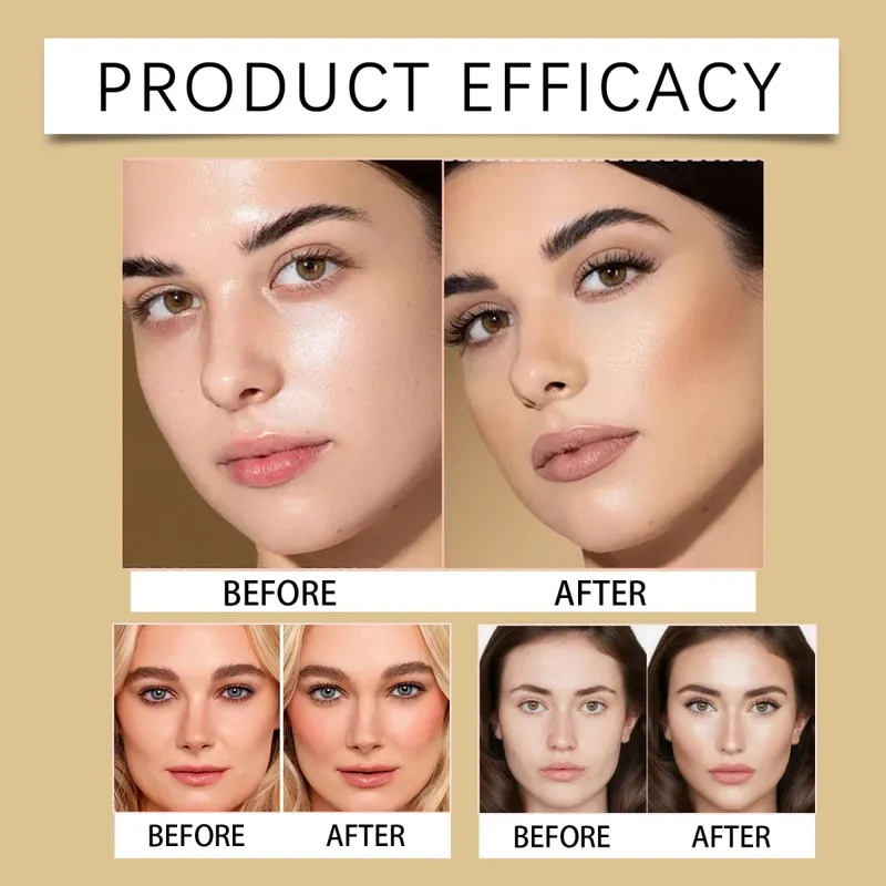 Paletka makeupu Zvýrazňovač očních stínů Blush Bronzer All-in-One Paletka na obličej Třpytivá matná cestovní velikost kosmetická sada Vánoční dárek — image 6