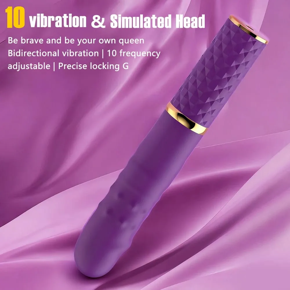 เริ่มต้น Telescopic Dildo Vibrator Thrusting Retractable หี G Spot Clitoral Anal Stimulation Sex Machine ของเล่นสำหรับผู้หญิง — image 2