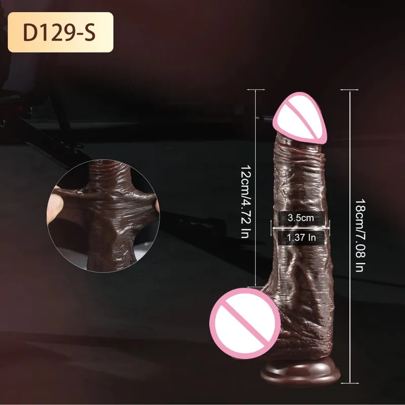 Strapon Besar Zakar Realistik Dildo Kulit Gelongsor Kulup Buah zakar Dildo Dubur Faraj Palam Batang Mainan Seks Dewasa untuk Wanita — image 12