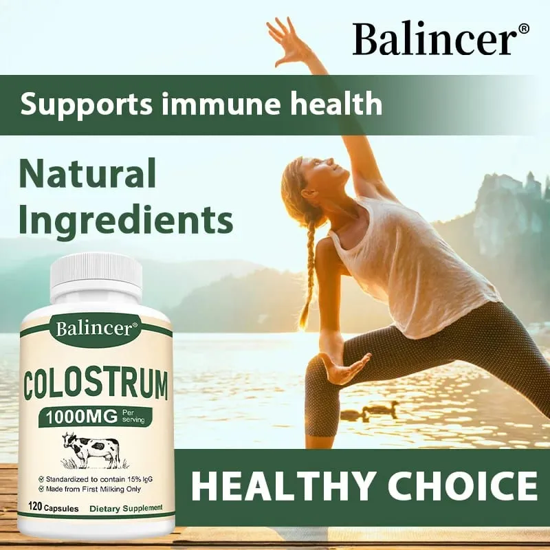 Colostrum 1000mg Capsules Support Gut Digestive Health Immune Defense Muscle Recovery Focus Skin Hair & Nails Wellness — image 4