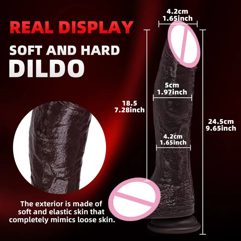 Realistic Black Dildo Vibrator Ασύρματο τηλεσκοπικό περιστρεφόμενο πέος Τηλεσκοπικό δονούμενο Dildos Dick Παιχνίδια σεξ για γυναίκες — image 7