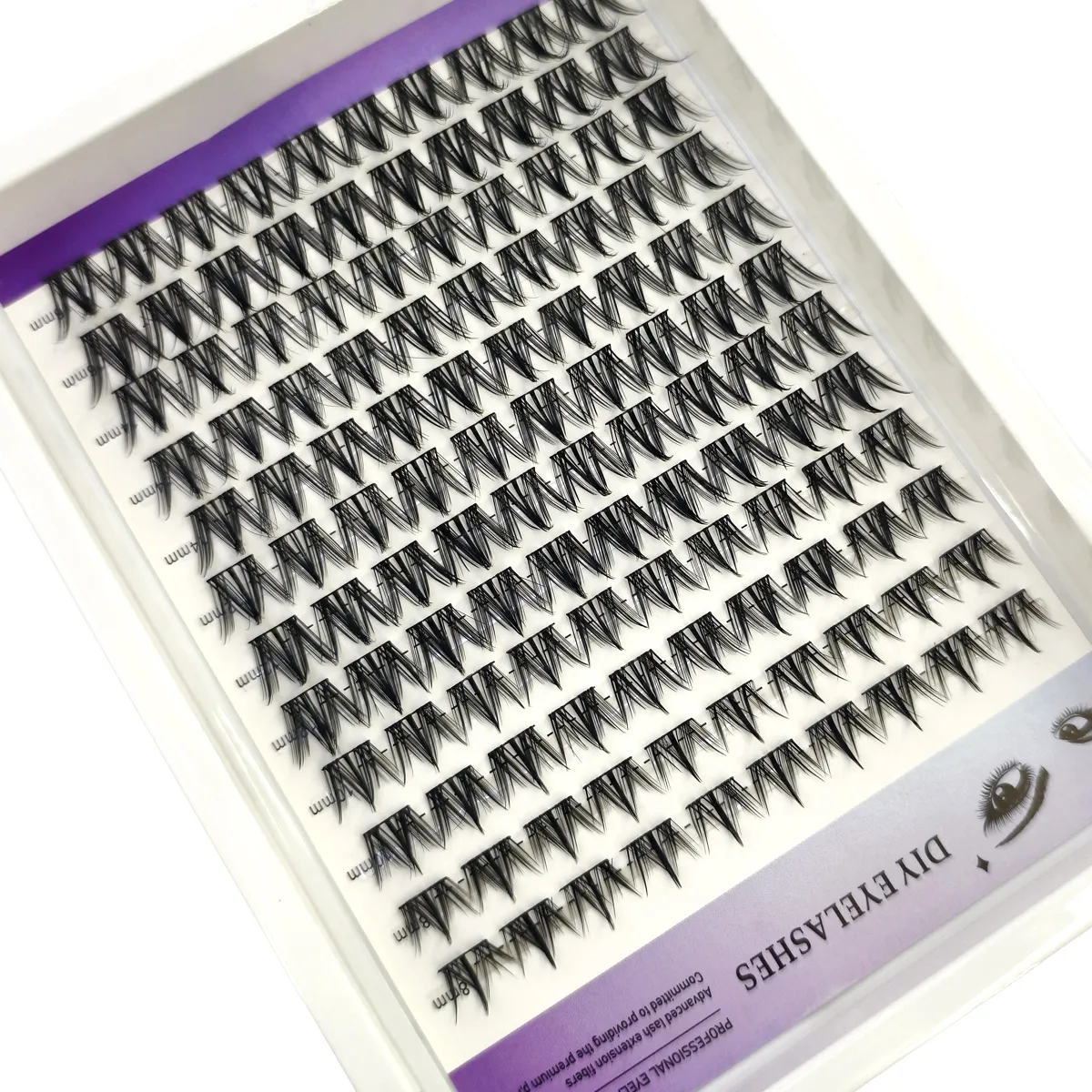 12 file Fai Da Te Cluster Ciglia 8-16mm Cat Eye Lashes Fascia Invisibile Premium Visone Manga Lash Cluster Stile Naturale Cils Finti — image 5
