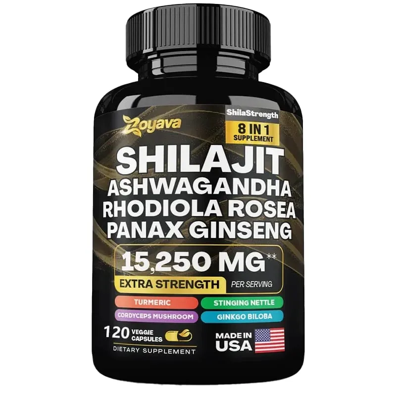 8 in 1 보충제 - 뇌 기억력 집중 에너지 면역 건강을 위한 인삼 Ashwagandha 함유 Shilajit — image 8