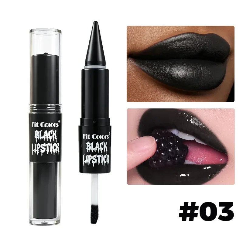 ฮาโลวีน 2-in-1 ลิปกลอส Matte Lip Liner ยาวนานกันน้ำลิปสติก Moisturizing SHINY Lip Oil สำหรับปาร์ตี้แต่งหน้า — image 9